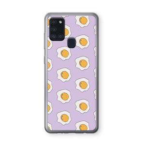 CaseCompany Bacon to my eggs #1: Samsung Galaxy A21s Transparant Hoesje