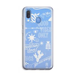 CaseCompany Good vibes: Samsung Galaxy A40 Transparant Hoesje