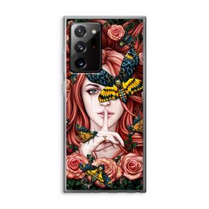 CaseCompany Lady Moth: Samsung Galaxy Note 20 Ultra / Note 20 Ultra 5G Transparant Hoesje