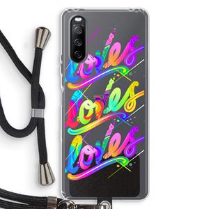 CaseCompany Loves: Sony Sony Xperia 10 III Transparant Hoesje met koord