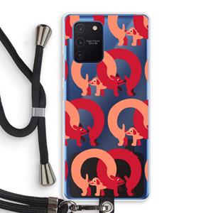 CaseCompany Dogs: Samsung Galaxy Note 10 Lite Transparant Hoesje met koord