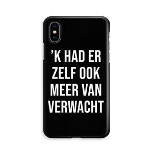 CaseCompany Meer verwacht - Zwart: iPhone X Volledig Geprint Hoesje