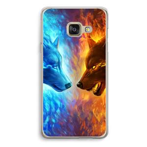 CaseCompany Fire & Ice: Samsung A3 (2017) Transparant Hoesje