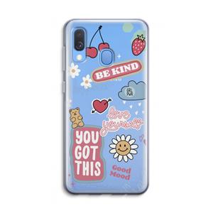 CaseCompany Positivity: Samsung Galaxy A40 Transparant Hoesje