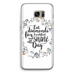 CaseCompany Diamonds: Samsung Galaxy S7 Edge Transparant Hoesje