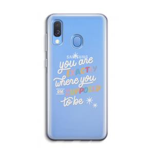 CaseCompany Right Place: Samsung Galaxy A40 Transparant Hoesje