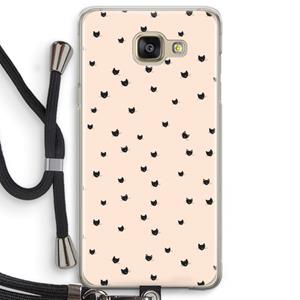 CaseCompany Kleine kattenkopjes: Samsung Galaxy A5 (2016) Transparant Hoesje met koord