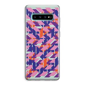 CaseCompany Skew Blush 3: Samsung Galaxy S10 Plus Transparant Hoesje