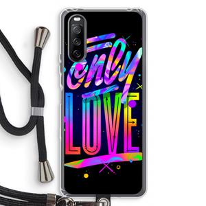 CaseCompany Only Love: Sony Sony Xperia 10 III Transparant Hoesje met koord