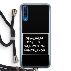CaseCompany Schotelvod: Samsung Galaxy A50 Transparant Hoesje met koord