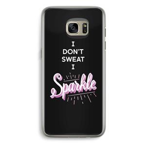 CaseCompany Sparkle quote: Samsung Galaxy S7 Edge Transparant Hoesje