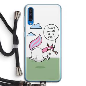 CaseCompany Unicorn: Samsung Galaxy A50 Transparant Hoesje met koord