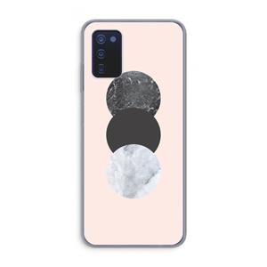 CaseCompany Marmeren cirkels: Samsung Galaxy A03s Transparant Hoesje