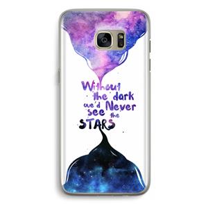 CaseCompany Stars quote: Samsung Galaxy S7 Edge Transparant Hoesje