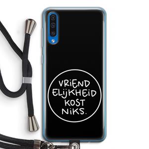 CaseCompany Vriendelijkheid: Samsung Galaxy A50 Transparant Hoesje met koord