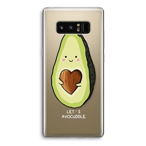 CaseCompany Avocuddle: Samsung Galaxy Note 8 Transparant Hoesje