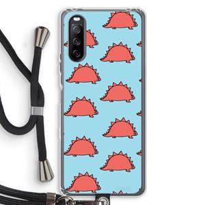 CaseCompany Dinosawrr: Sony Sony Xperia 10 III Transparant Hoesje met koord