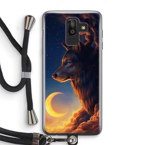 CaseCompany Night Guardian: Samsung Galaxy J8 (2018) Transparant Hoesje met koord