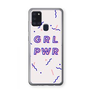 CaseCompany GRL PWR: Samsung Galaxy A21s Transparant Hoesje