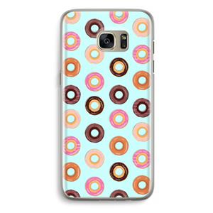 CaseCompany Donuts: Samsung Galaxy S7 Edge Transparant Hoesje