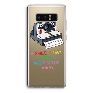 CaseCompany Smile: Samsung Galaxy Note 8 Transparant Hoesje