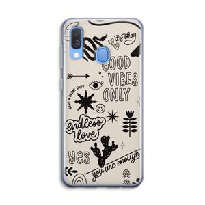 CaseCompany Good vibes: Samsung Galaxy A40 Transparant Hoesje