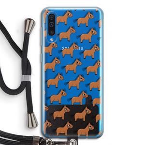 CaseCompany Pony: Samsung Galaxy A50 Transparant Hoesje met koord