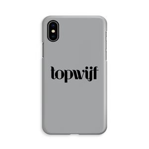 CaseCompany Topwijf Grijs Zwart: iPhone X Volledig Geprint Hoesje