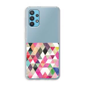 CaseCompany Gekleurde driehoekjes: Samsung Galaxy A32 4G Transparant Hoesje