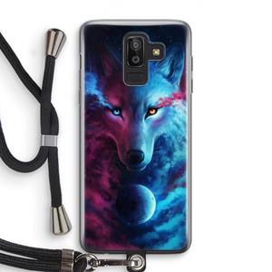 CaseCompany Where Light And Dark Meet: Samsung Galaxy J8 (2018) Transparant Hoesje met koord