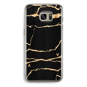 CaseCompany Gouden marmer: Samsung Galaxy S7 Edge Transparant Hoesje