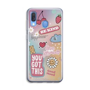 CaseCompany Positivity: Samsung Galaxy A40 Transparant Hoesje