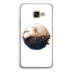 CaseCompany Yin Yang Wolves: Samsung A3 (2017) Transparant Hoesje