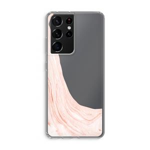 CaseCompany Peach bath: Samsung Galaxy S21 Ultra Transparant Hoesje