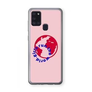 CaseCompany Run The World: Samsung Galaxy A21s Transparant Hoesje