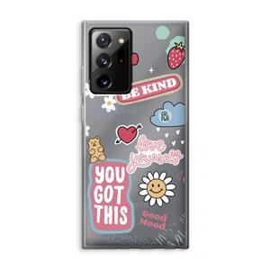 CaseCompany Positivity: Samsung Galaxy Note 20 Ultra / Note 20 Ultra 5G Transparant Hoesje