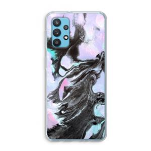 CaseCompany Pastel zwart: Samsung Galaxy A32 4G Transparant Hoesje