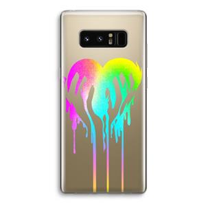 CaseCompany Hold My Heart: Samsung Galaxy Note 8 Transparant Hoesje