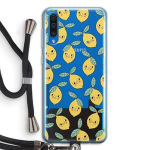 CaseCompany Citroenen: Samsung Galaxy A50 Transparant Hoesje met koord