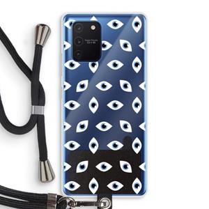 CaseCompany Eyes pattern: Samsung Galaxy Note 10 Lite Transparant Hoesje met koord