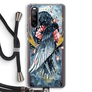 CaseCompany Golden Raven: Sony Sony Xperia 10 III Transparant Hoesje met koord