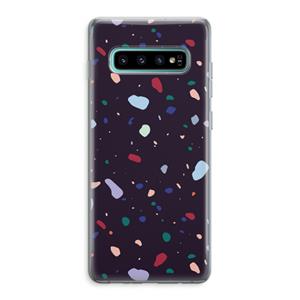 CaseCompany Dark Rounded Terrazzo: Samsung Galaxy S10 Plus Transparant Hoesje