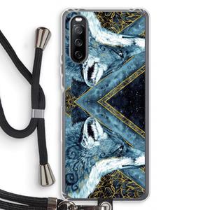 CaseCompany Golden Fox: Sony Sony Xperia 10 III Transparant Hoesje met koord
