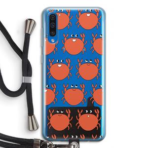 CaseCompany Krab: Samsung Galaxy A50 Transparant Hoesje met koord