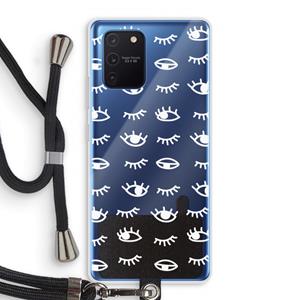 CaseCompany Eye pattern #3: Samsung Galaxy Note 10 Lite Transparant Hoesje met koord