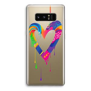 CaseCompany Melts My Heart: Samsung Galaxy Note 8 Transparant Hoesje