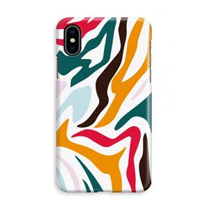 CaseCompany Colored Zebra: iPhone Xs Volledig Geprint Hoesje