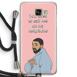 CaseCompany Hotline bling: Samsung Galaxy A5 (2016) Transparant Hoesje met koord