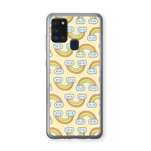 CaseCompany Regenboog: Samsung Galaxy A21s Transparant Hoesje