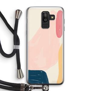 CaseCompany Saturday Flow: Samsung Galaxy J8 (2018) Transparant Hoesje met koord